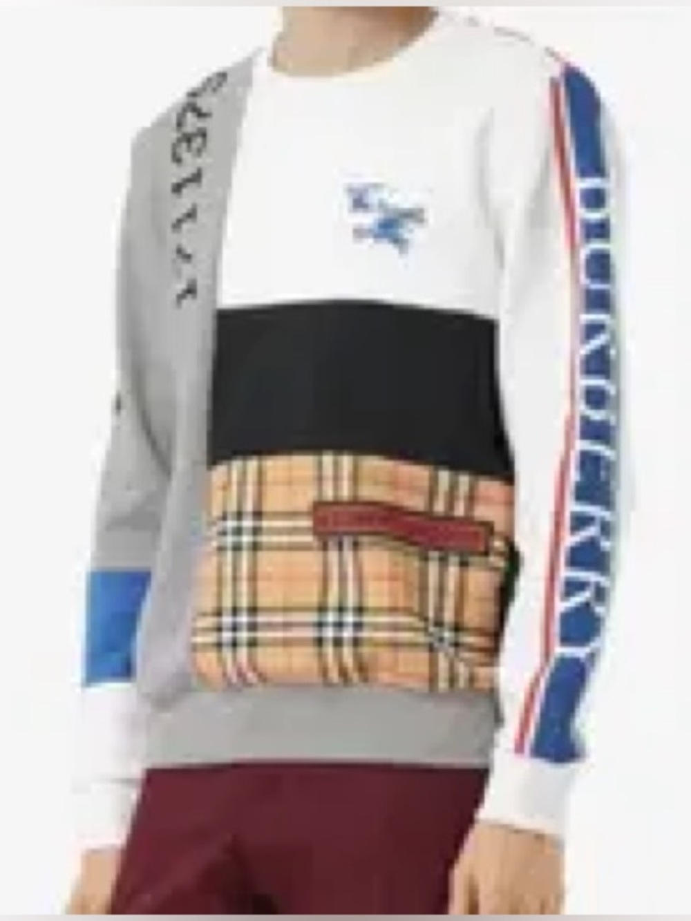 Burberry Nova Check Pattern Crew Neck Pullover as is